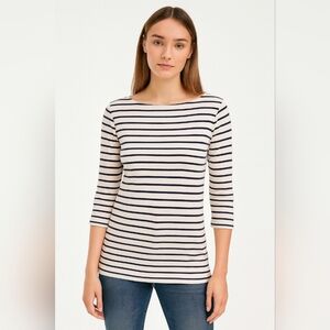 Majestic Filatures Deluxe Teeshirt Extrafine‎ Superwashed Boatneck Stripes Large